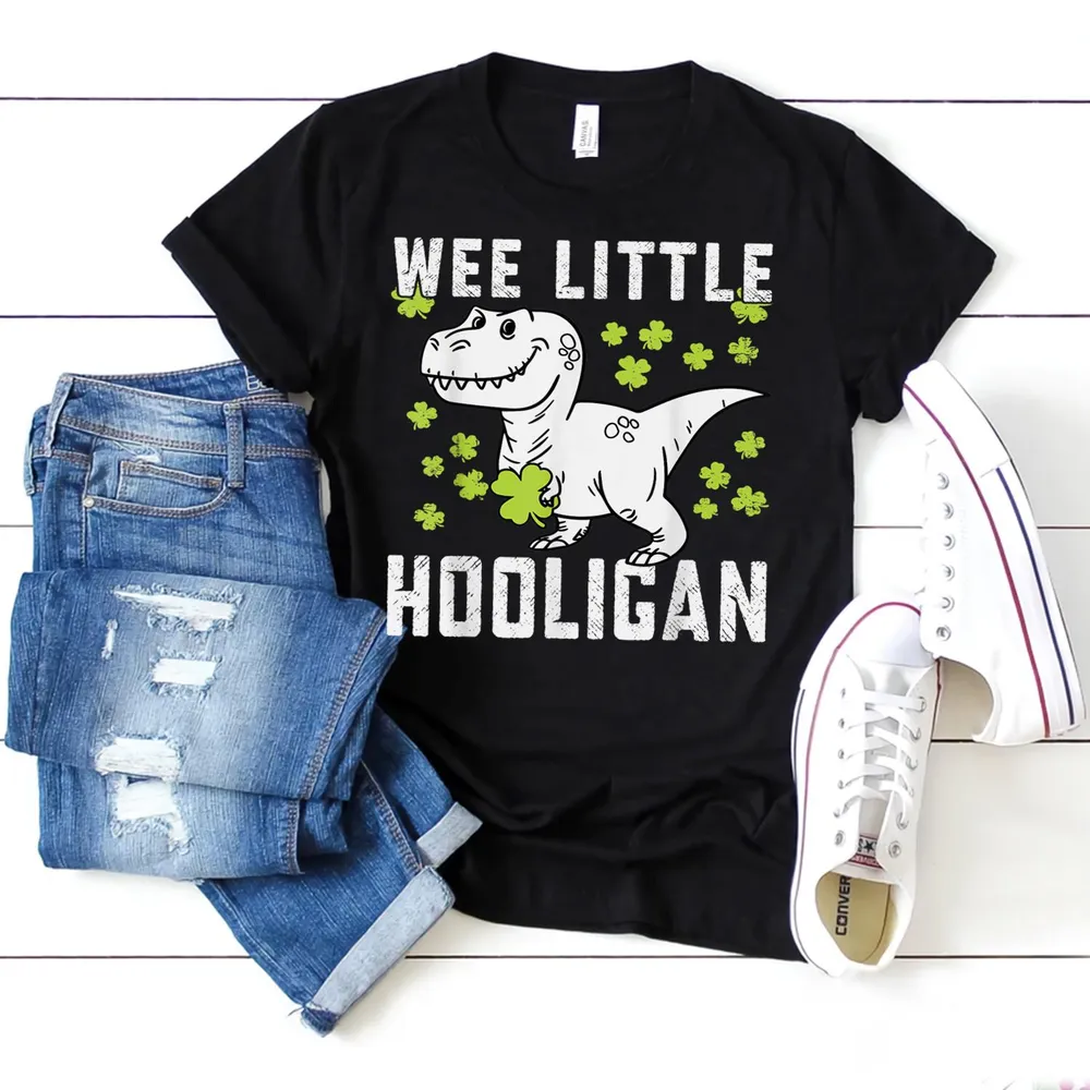 St Patricks Day Wee Little Hooligan Irish Kids Toddler Boys Shirt