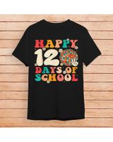 120th Day Of School Groovy 120 Days Smarter Teacher Student Shirt Unisex Standard T-Shirt black s